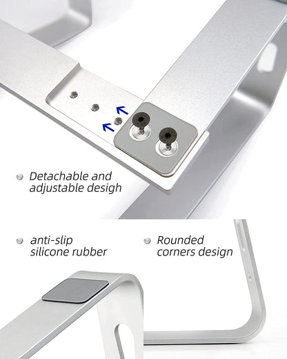 Ergonomic Aluminium Riser Compatible with any 10-17 Inch Laptop