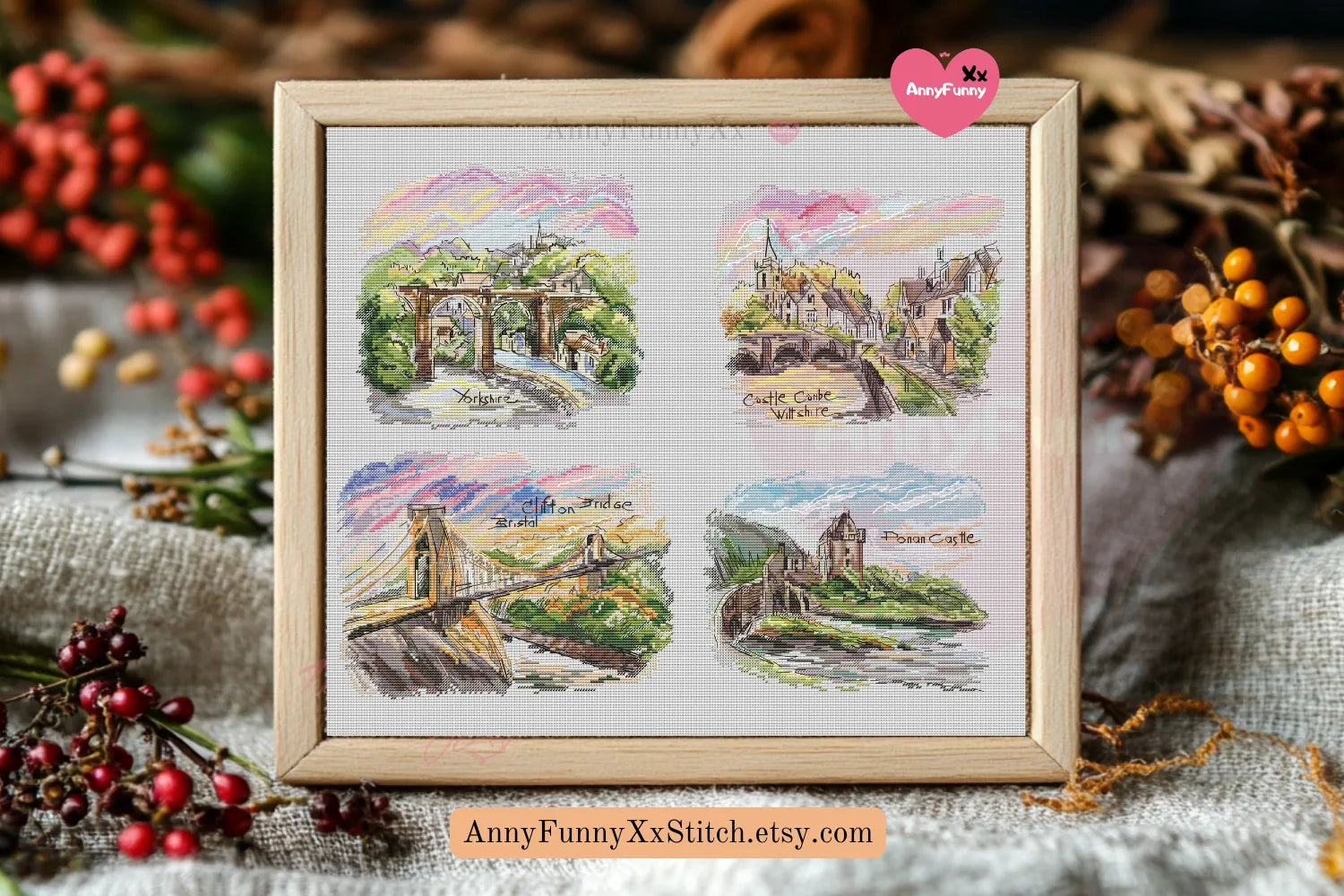 Old Town Set - PDF Cross Stitch Pattern-2