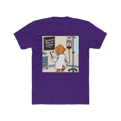 Doctors Run on Coffee Cute Dog Nurse T-Shirt