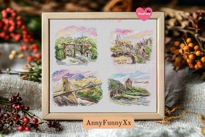 Old Town Set - PDF Cross Stitch Pattern-3
