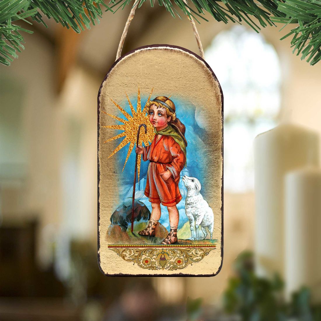 Shepherd Religious Christian Sacred Icon Ornament - Inspirational Icon Decor - 87045-0