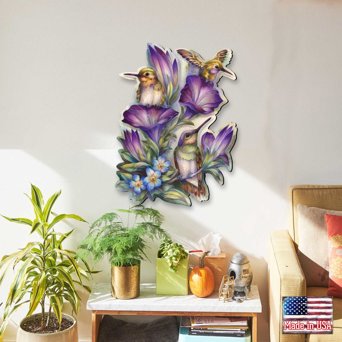 Everlasting Friendship Hummingbirds Wall Art by J. Bergsma - Wildlife Holiday Decor - 8591936W-JB-0