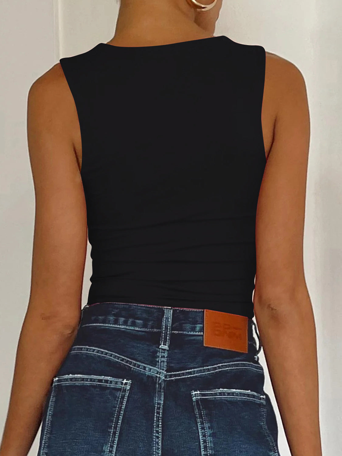 Square Neck Wide Strap Tank