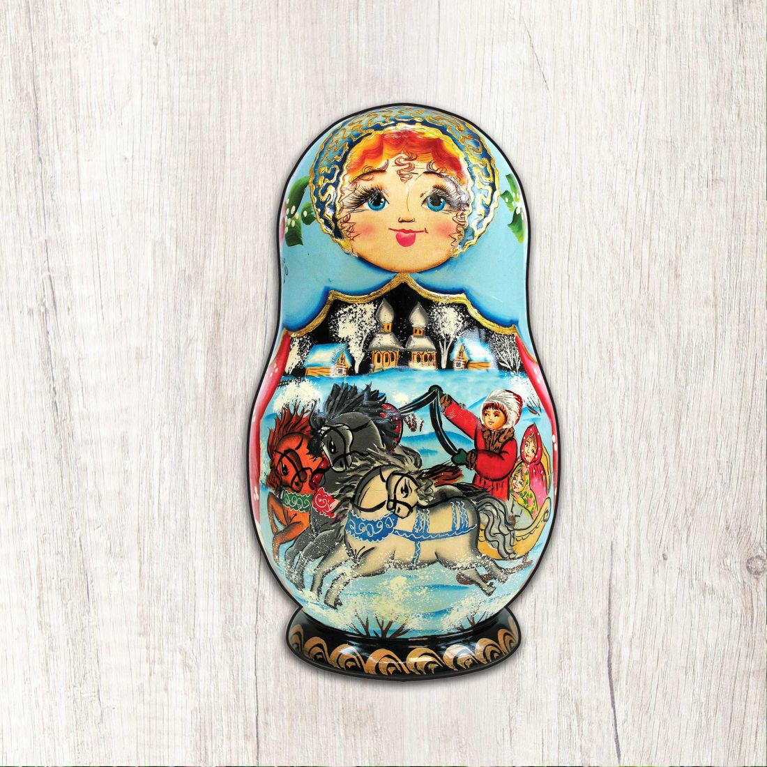 Troyka Horse Ride Nesting Doll Holiday Outdoor Decor Large Ornament by G. DeBrekht - Christmas Decor - 8115225M-0