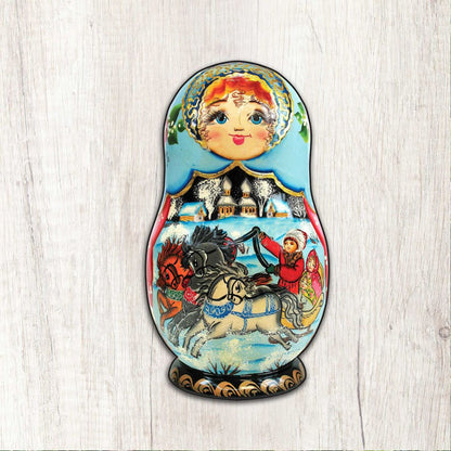 Troyka Horse Ride Nesting Doll Holiday Outdoor Decor Large Ornament by G. DeBrekht - Christmas Decor - 8115225M-0