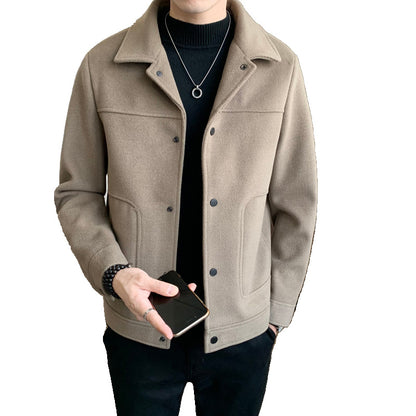 Men's Casual Short Woolen Coat