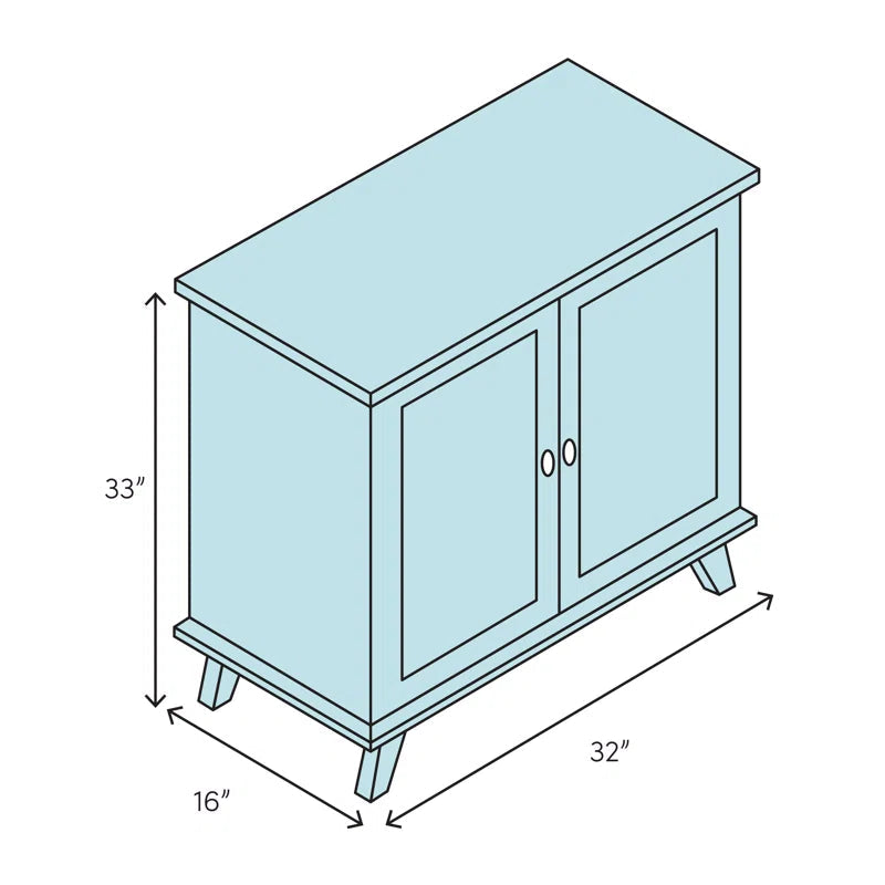 Solid Wood Rustic Industrial Accent Cabinet Dining Storage-3