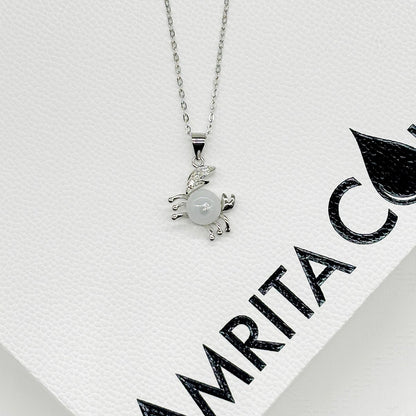Sterling Silver Zodiac Aroma Necklace - Cancer June - July | Perfect Birthday Gift | Energy & Healing | Diffuse on the go-3