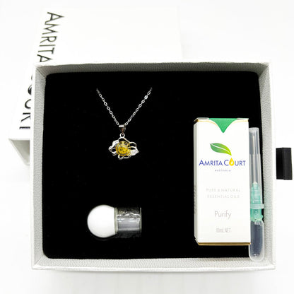 Sterling Silver Zodiac Aroma Necklace - Leo July - August | Perfect Birthday Gift | Energy & Healing | Diffuse on the go-4