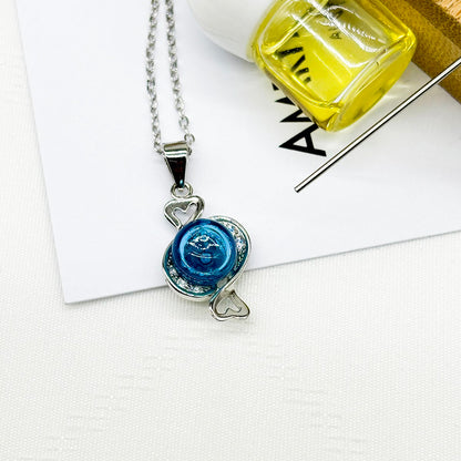 Sterling Silver Zodiac Aroma Necklace - Pisces Feb - March | Perfect Birthday Gift | Energy & Healing | Diffuse on the go-0