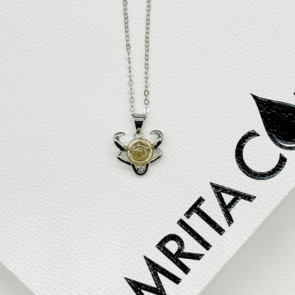 Sterling Silver Zodiac Aroma Necklace - Taurus April - May | Perfect Birthday Gift | Energy & Healing | Diffuse on the go-2