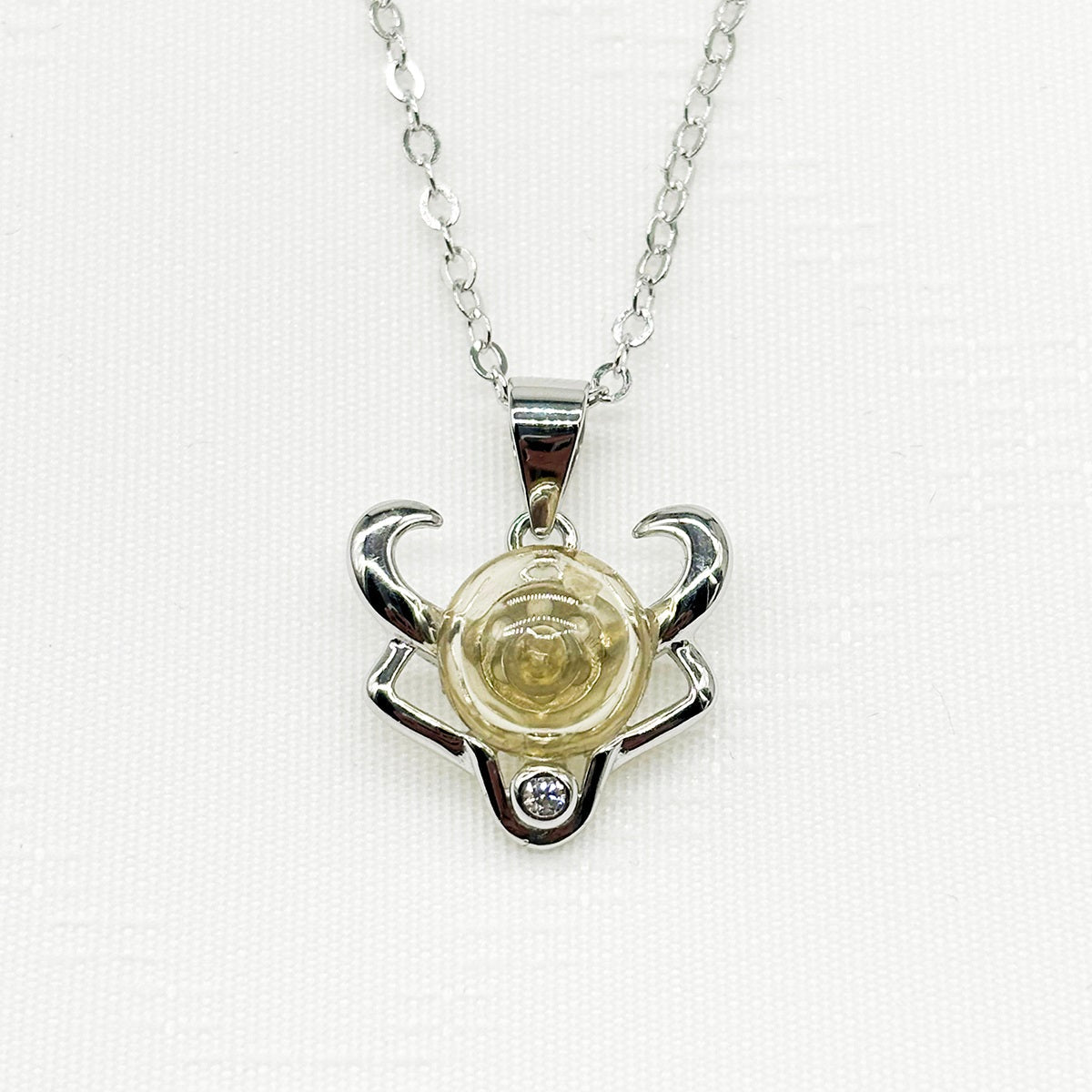 Sterling Silver Zodiac Aroma Necklace - Taurus April - May | Perfect Birthday Gift | Energy & Healing | Diffuse on the go-3
