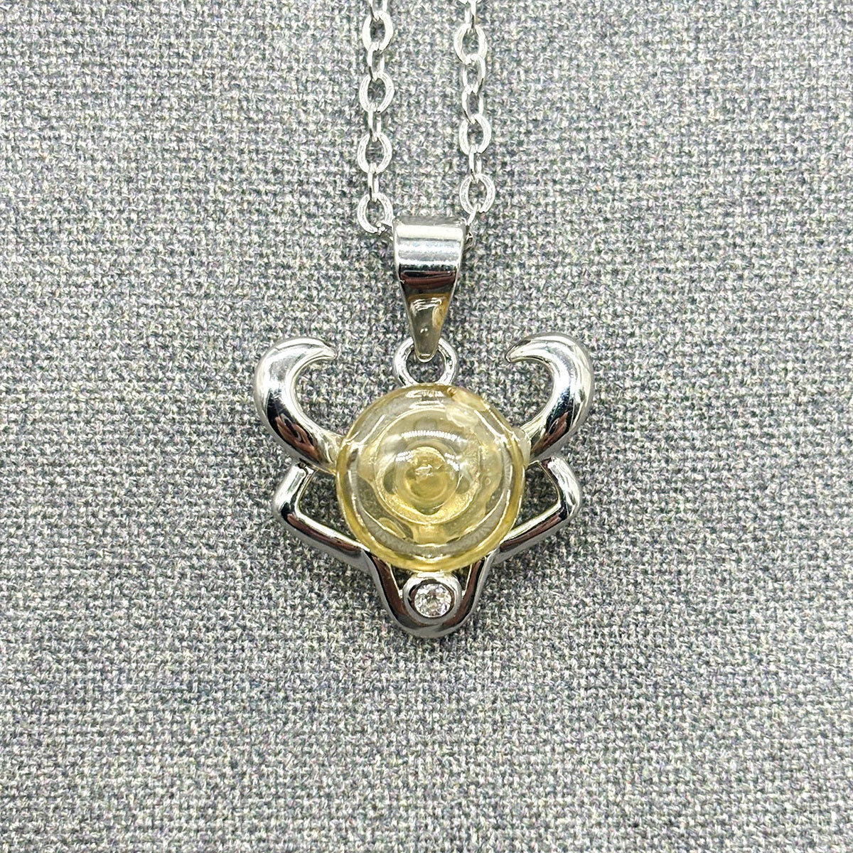 Sterling Silver Zodiac Aroma Necklace - Taurus April - May | Perfect Birthday Gift | Energy & Healing | Diffuse on the go-1