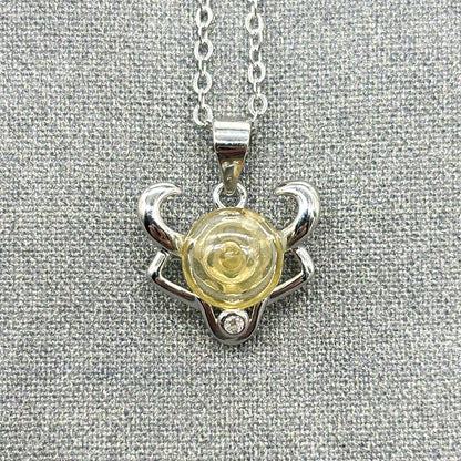 Sterling Silver Zodiac Aroma Necklace - Taurus April - May | Perfect Birthday Gift | Energy & Healing | Diffuse on the go-1