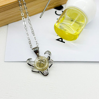 Sterling Silver Zodiac Aroma Necklace - Taurus April - May | Perfect Birthday Gift | Energy & Healing | Diffuse on the go-0