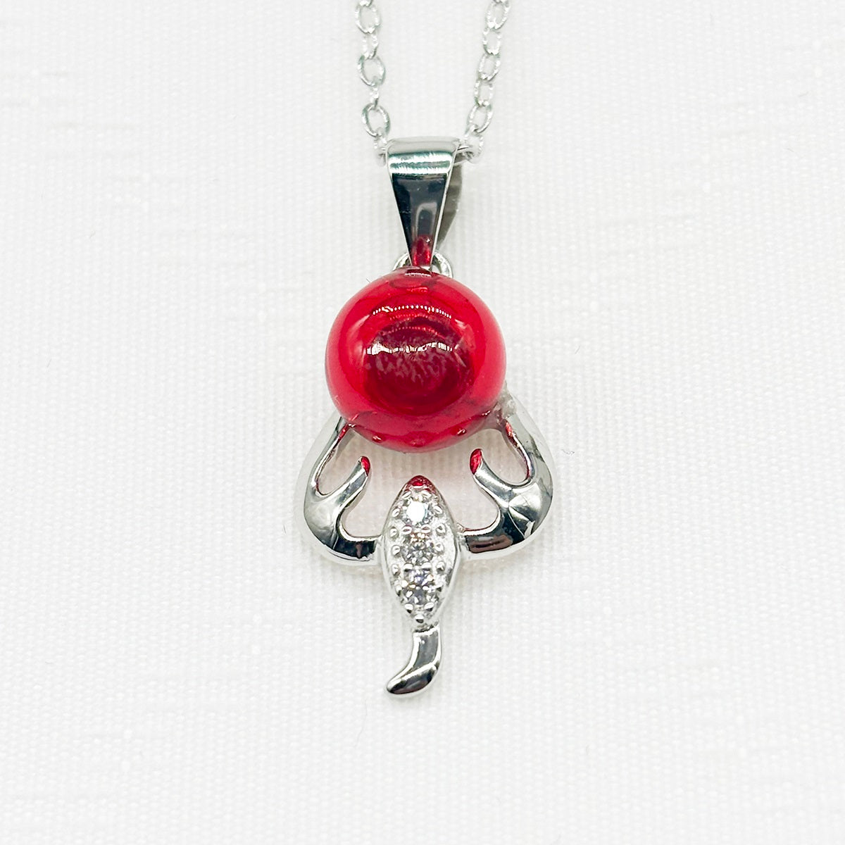 Sterling Silver Zodiac Aroma Necklace - Scorpius Oct-Nov | Perfect Birthday Gift | Energy & Healing | Diffuse on the go-1