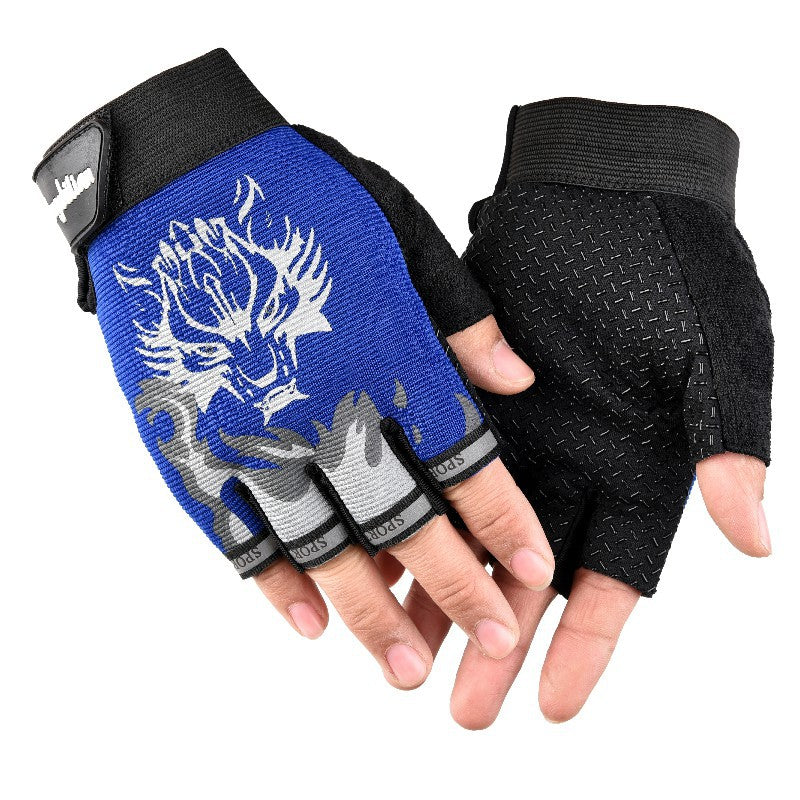 Wolf Head Half Finger Fingerless Gloves