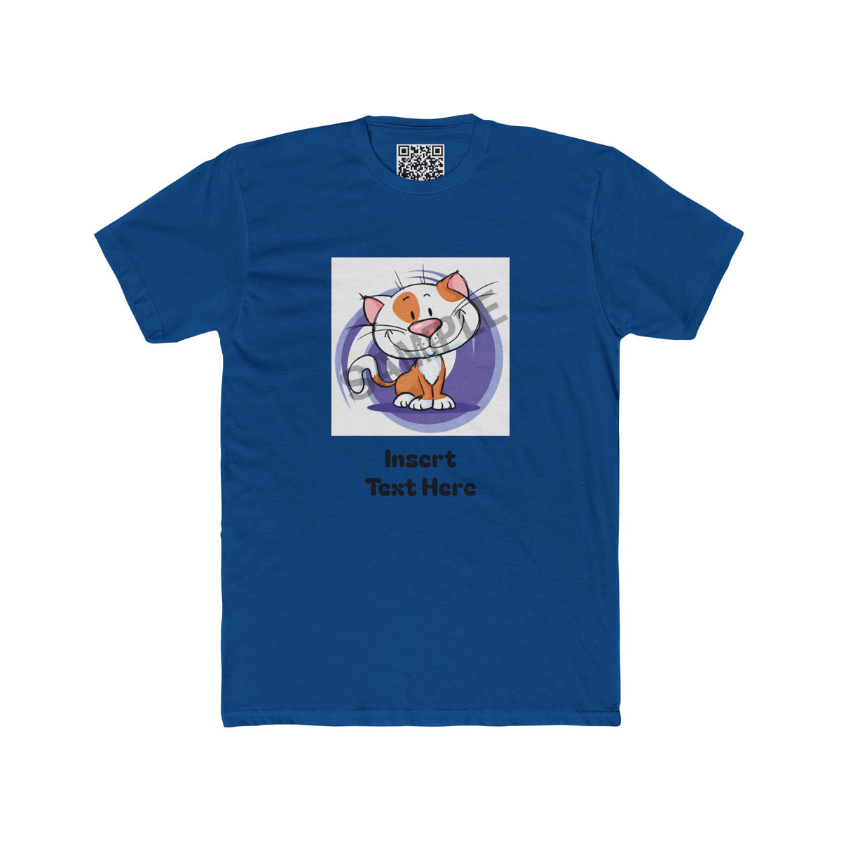 Customizable Unisex Cotton Crew Tee — Upload (1) Photo & (1) Text