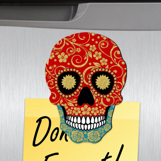 Day of The Dead Shape Refrigerator Magnets Set of 3-0