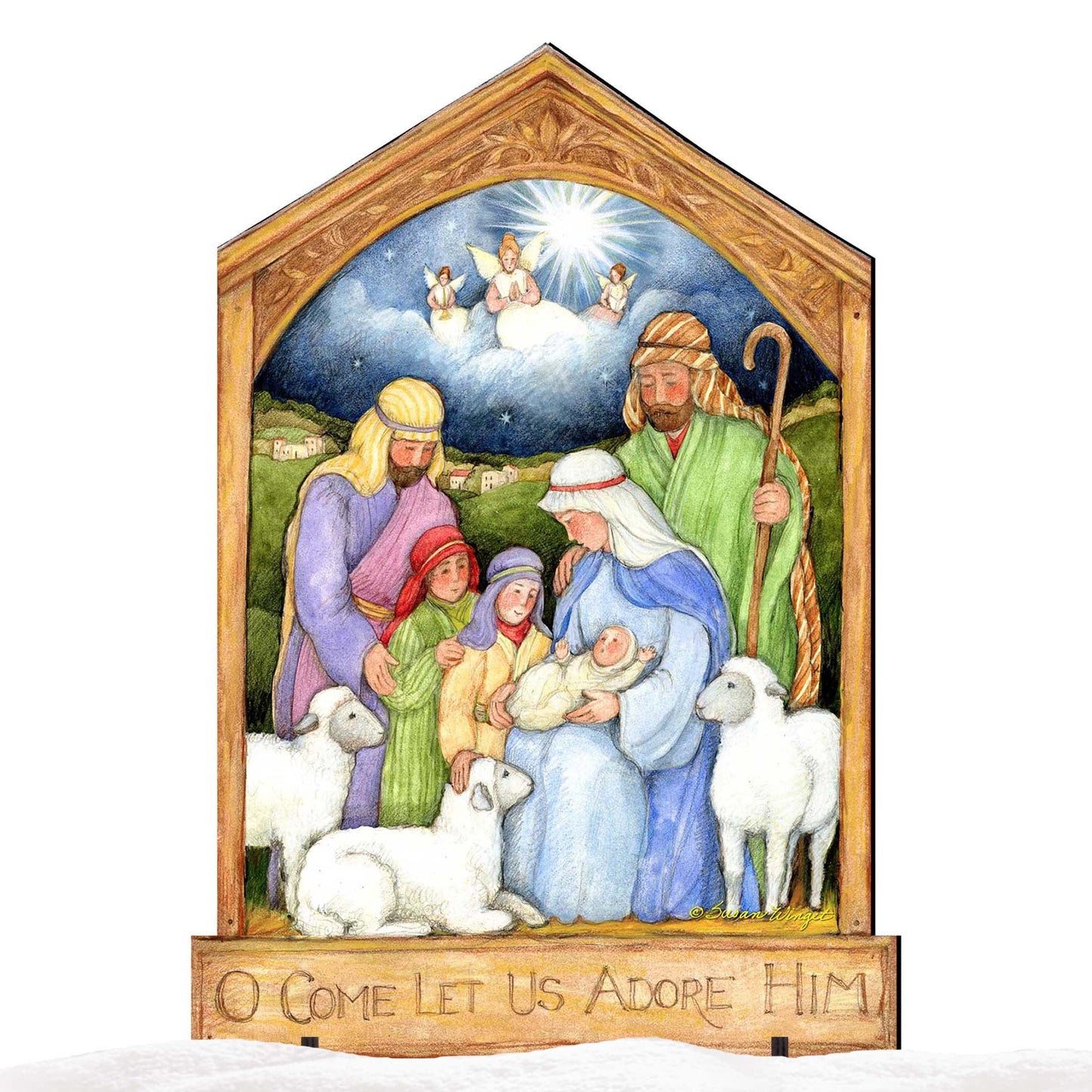 Holy Family Nativity Outdoor Decor by Susan Winget - Nativity Holiday Decor -8471112F-SW-4