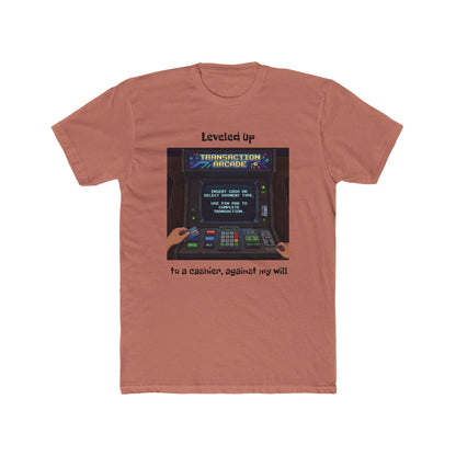Leveled Up Arcade Tee — “Leveled up to a cashier, against my will” Retro Gaming T‑Shirt