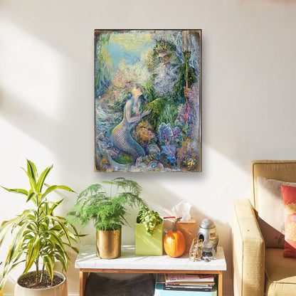 My Savior of The Sea Fantasy Wooden Wall Art by Josephine Wall - Fantasy Decor - 852139-JW-3