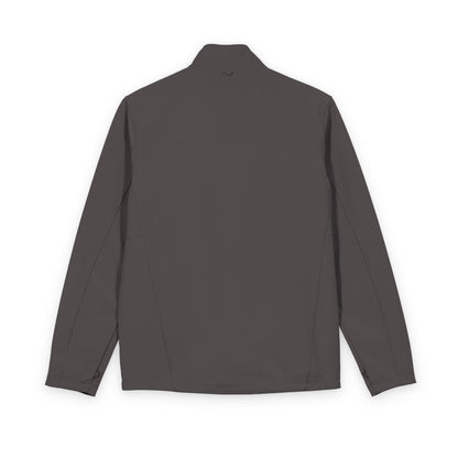 Dark Color Embroidered Men's Soft Shell Jacket — Personalized Name & Logo