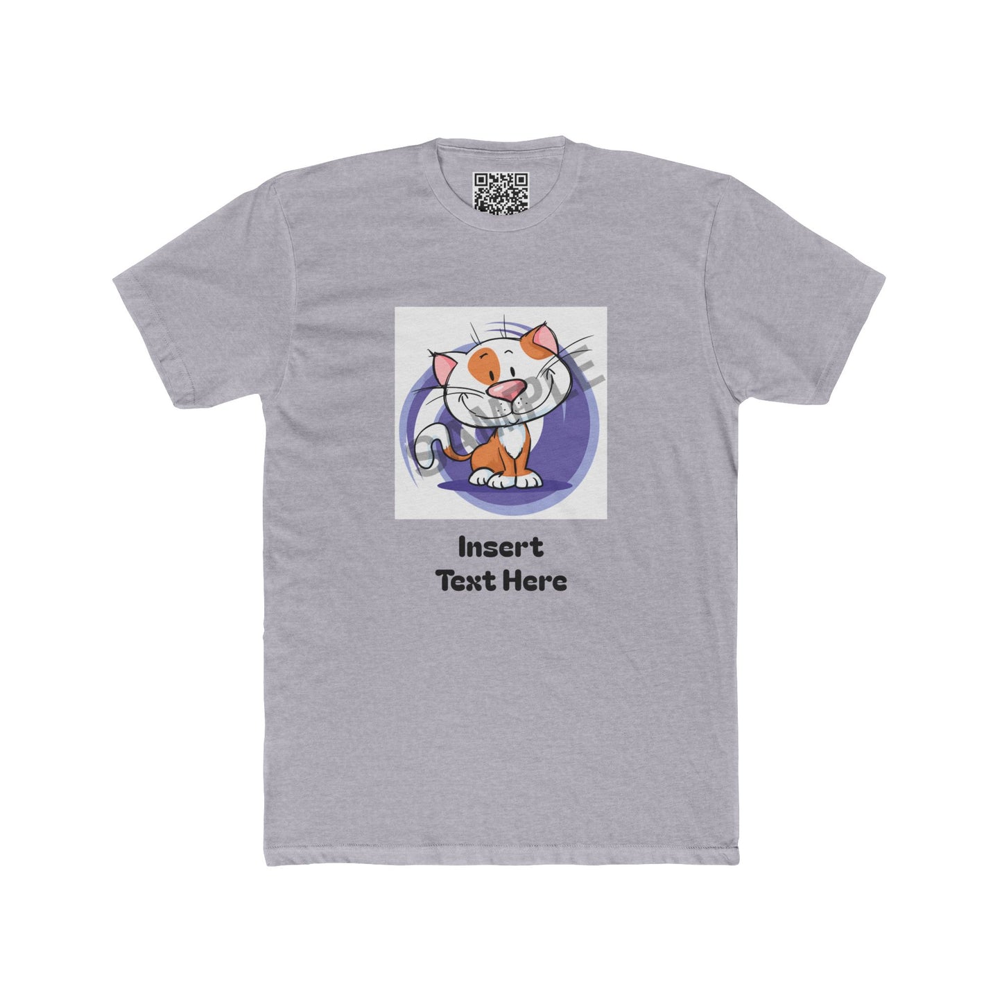 Customizable Unisex Cotton Crew Tee — Upload (1) Photo & (1) Text