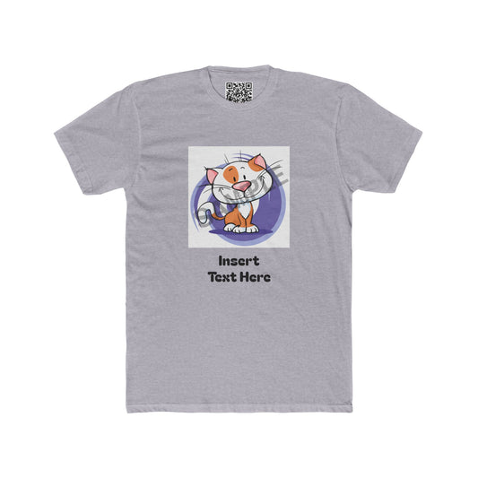 Customizable Unisex Cotton Crew Tee — Upload (1) Photo & (1) Text