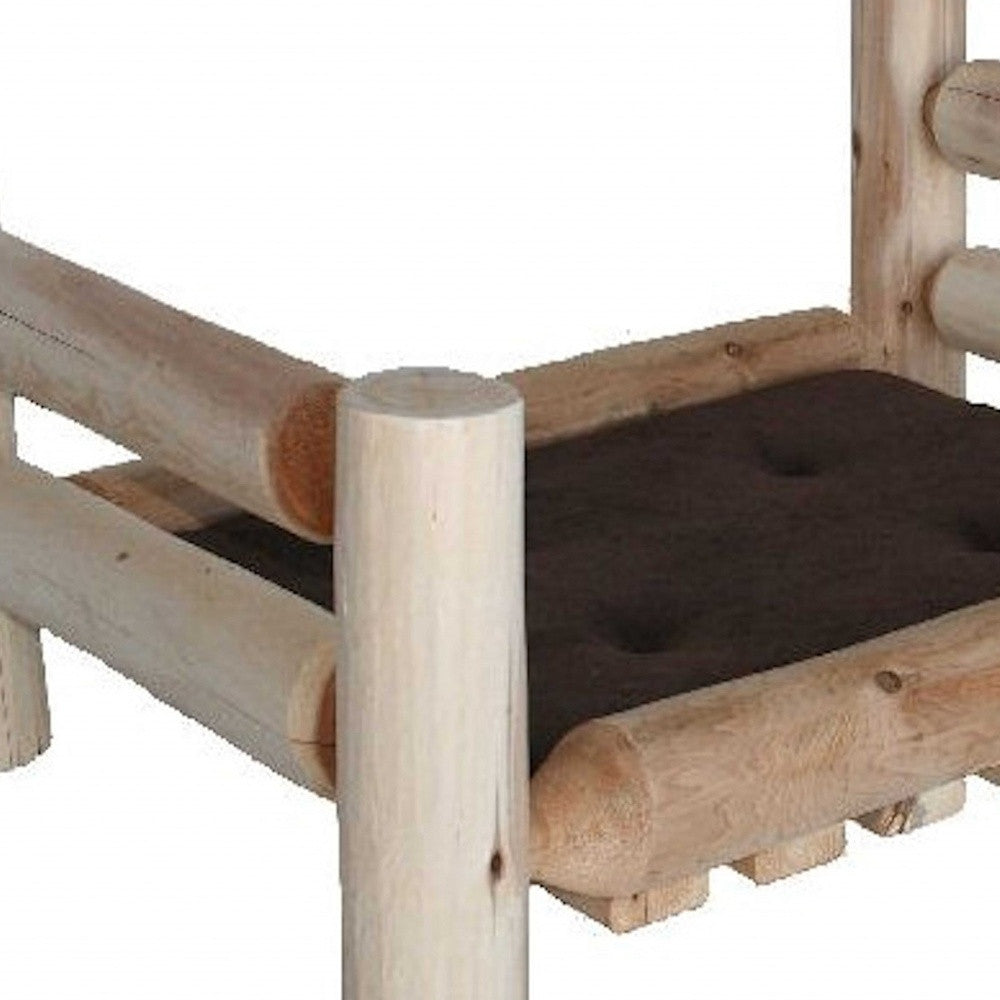 Rustic And Natural Cedar Log Medium Replica Pet Bed-3