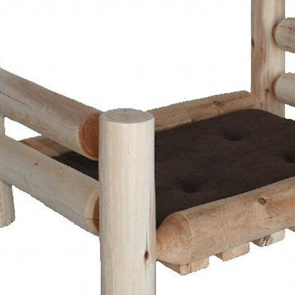Rustic And Natural Cedar Log Medium Replica Pet Bed-3