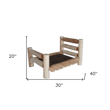 Rustic And Natural Cedar Log Medium Replica Pet Bed-5