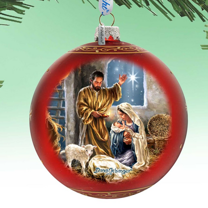 The Lamb of God Glass Ornament Limited Edition by D. Gelsinger - Easter Spring Decor - 73919-DG-0
