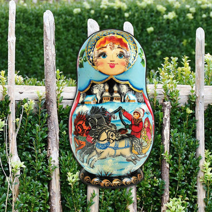 Troyka Horse Ride Nesting Doll Holiday Outdoor Decor Large Ornament by G. DeBrekht - Christmas Decor - 8115225M-1