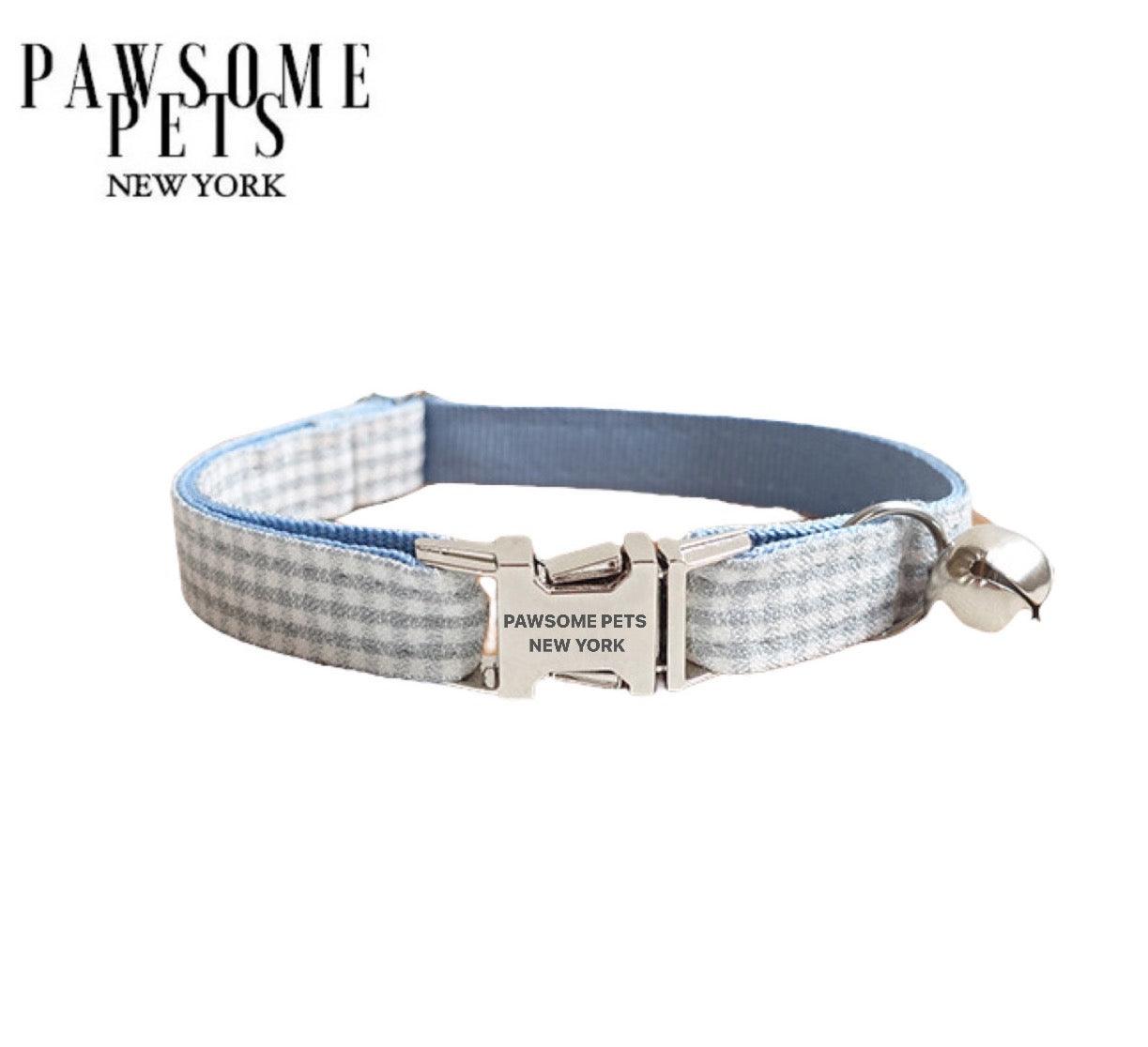 SMALL SIZE DOG & CAT COLLAR - CHARCOAL GREY STRIPE-0