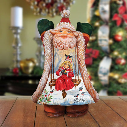 Children Fun Santa Handcrafted Christmas Figurine - G. DeBrekht - Christmas Santa Snowman Decor - 531211-1