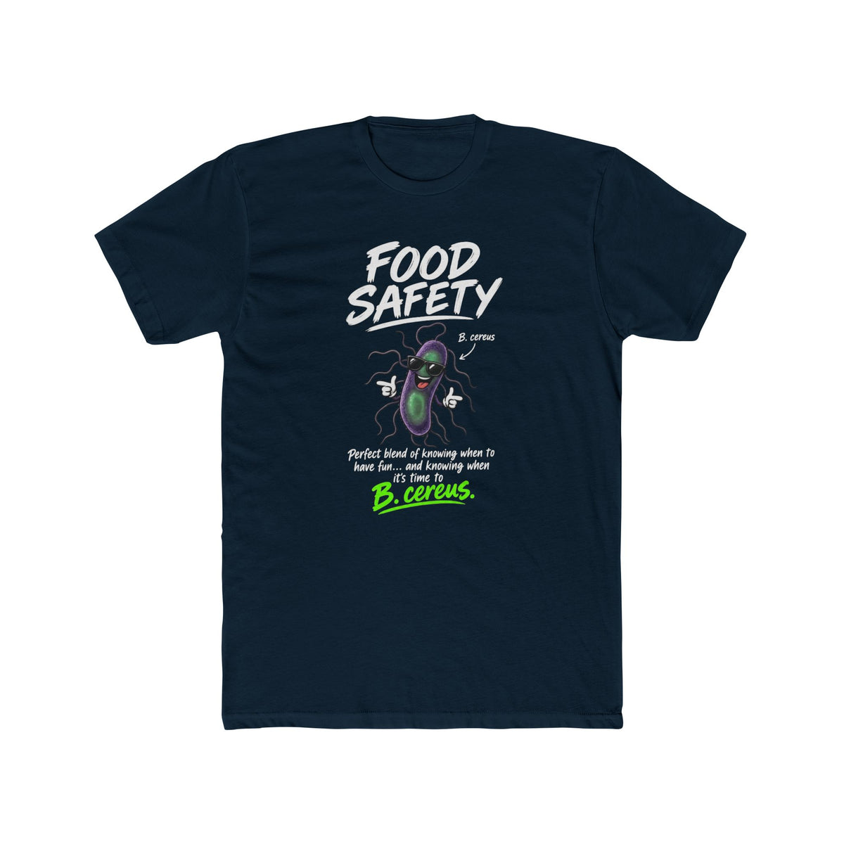 Food Safety T-Shirt — 'Food Safety' Funny B-cereus Mascot Tee for Food Workers