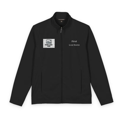 Dark Color Embroidered Men's Soft Shell Jacket — Personalized Name & Logo