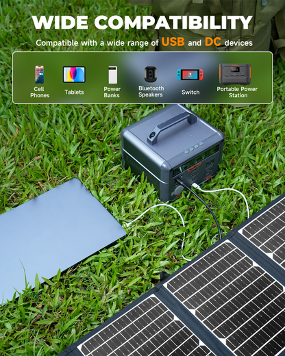 LUM Solar 40 Portable Solar Panel-Black-1