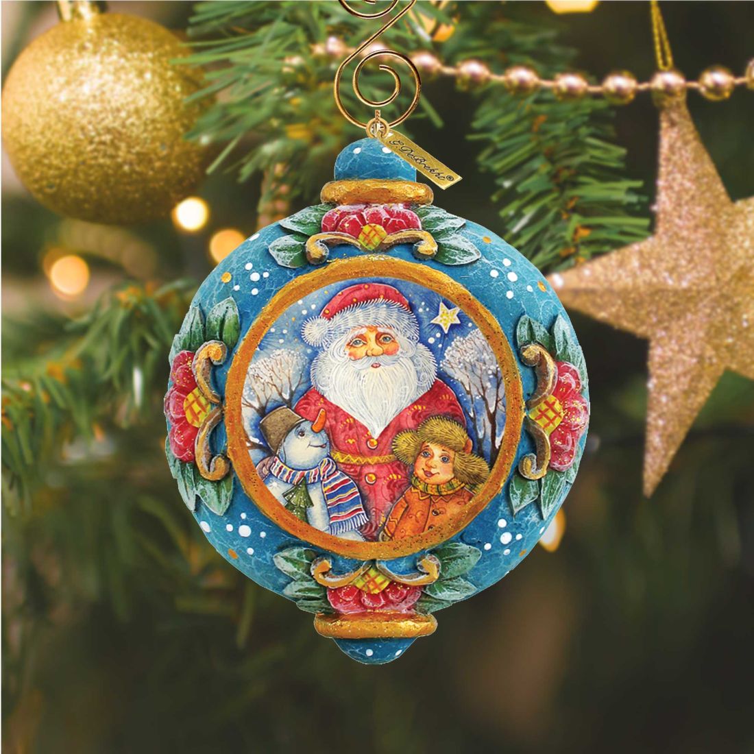 Friendship Sculpted Hand-Painted Christmas Ornament by G. DeBrekht - Christmas Decor - 6102424-1