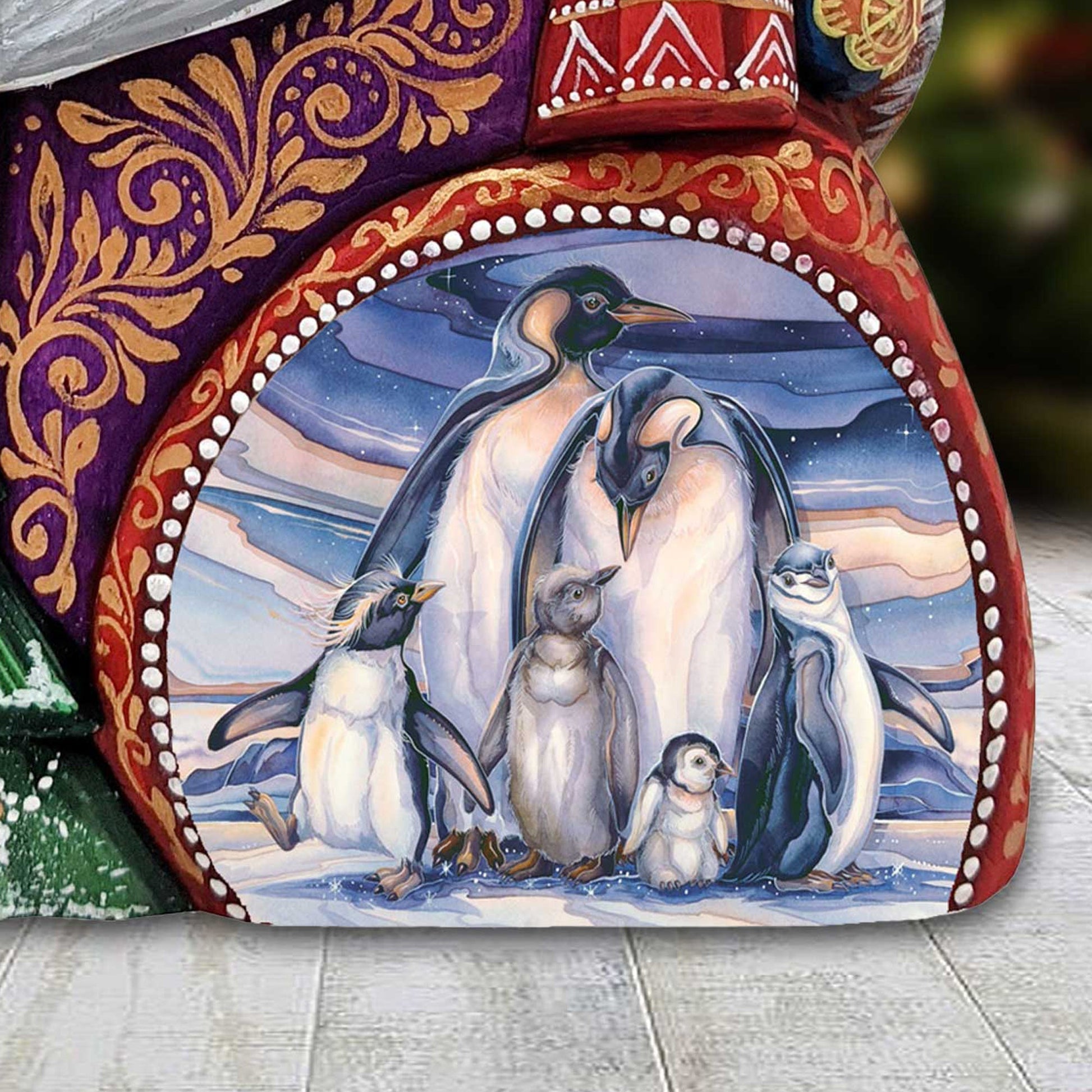 Sno Buddy like you Hand-Painted WOODCARVED Masterpiece by J. Bergsma - Wildlife Holiday Decor - 2422659-JB-1