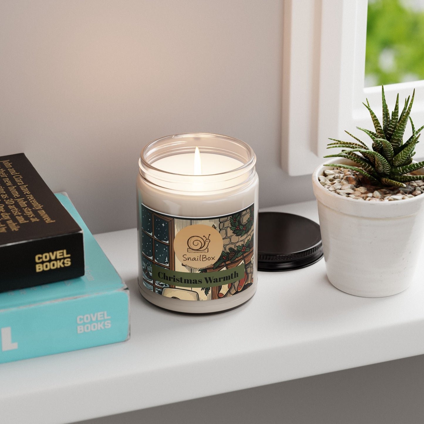 SnailBox Christmas Warmth Soy Candle, 9oz