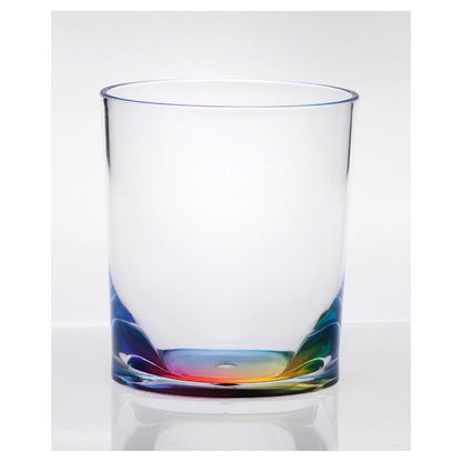 Set of Four Rainbow Geometric Acrylic Stemless Whiskey Glass-1