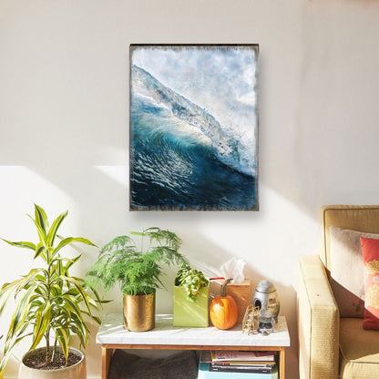 Ocean Wave Art Wooden Wall Art by Nature Wonders - Nature Wildlife Decor  - 95396B-2