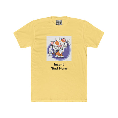 Customizable Unisex Cotton Crew Tee — Upload (1) Photo & (1) Text