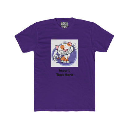 Customizable Unisex Cotton Crew Tee — Upload (1) Photo & (1) Text