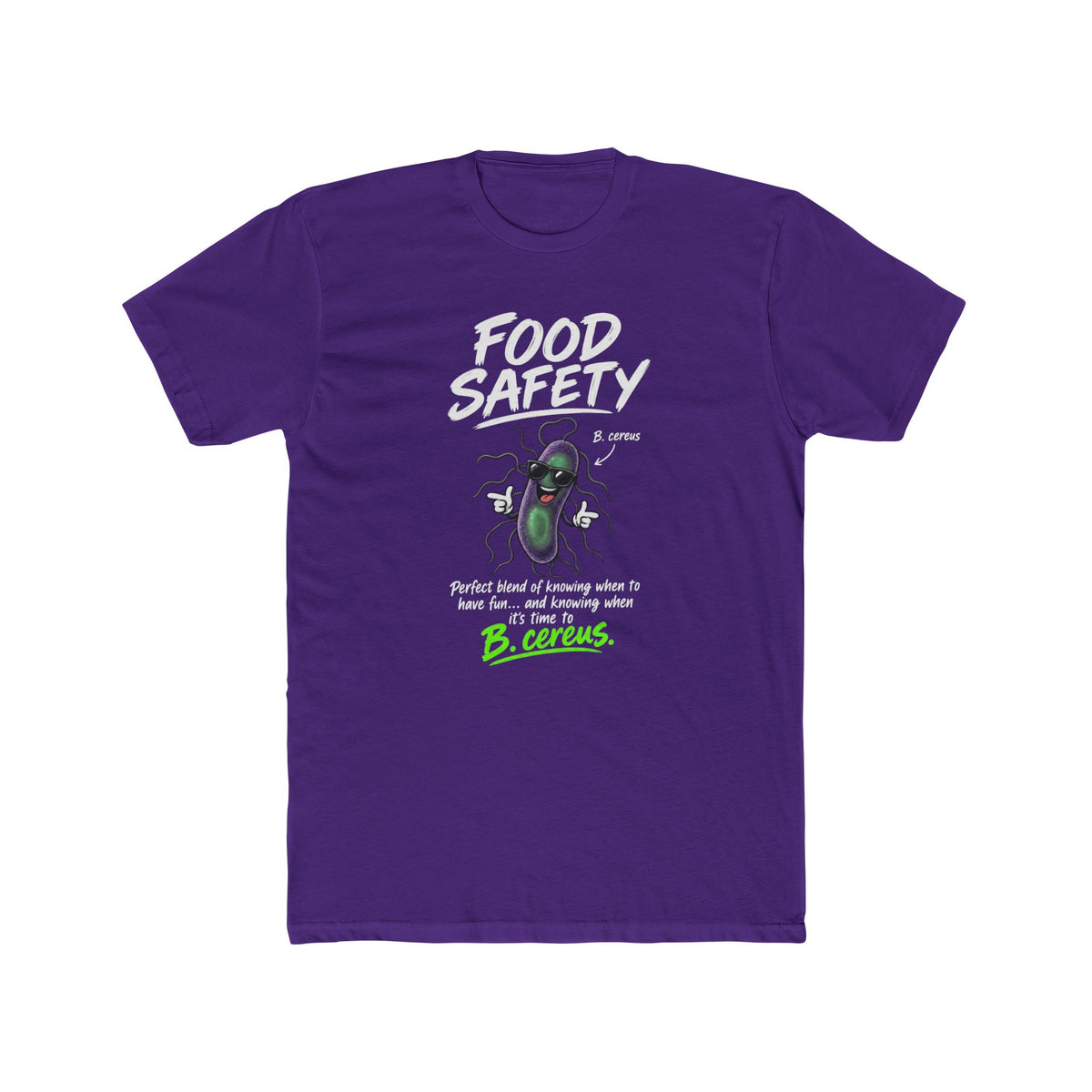 Food Safety T-Shirt — 'Food Safety' Funny B-cereus Mascot Tee for Food Workers
