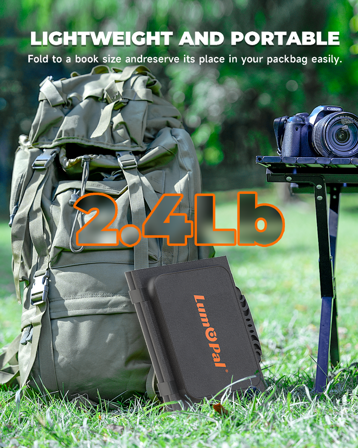 LUM Solar 40 Portable Solar Panel-Black-3