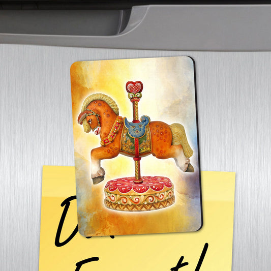Carousel Horse Refrigerator Magnets Set of 3-0