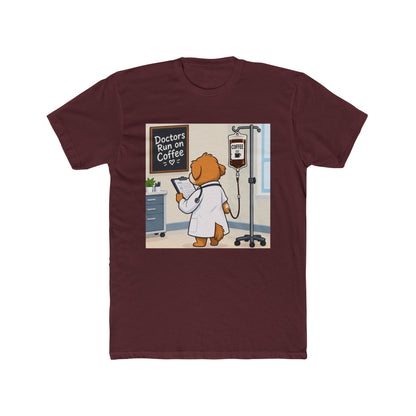 Doctors Run on Coffee Cute Dog Nurse T-Shirt
